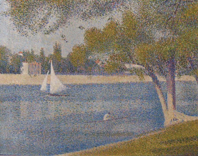 Georges Seurat The river Seine at La Grande-Jatte oil painting picture